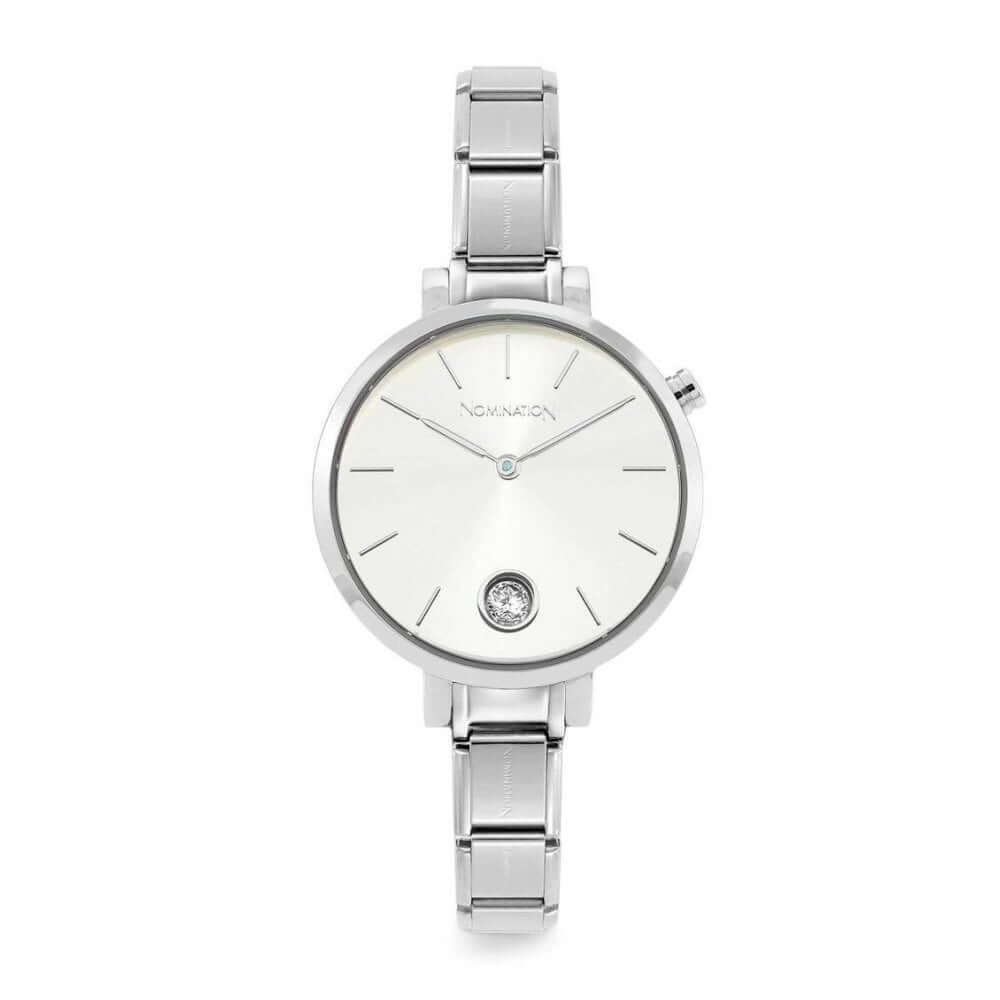 Nomination Classic Stainless Steel Watch With Silver CZ Dial ...
