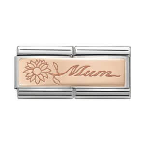 Nomination Rose Gold Mum With Flower Double Charm