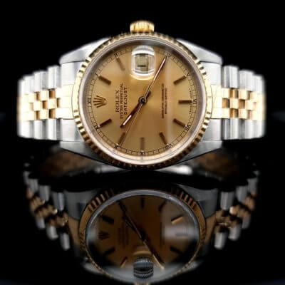 RESERVED - JORDAN - 1990 Rolex – Bi Colour DateJust with Champagne Dial on a Jubilee bracelet – No Box or Papers