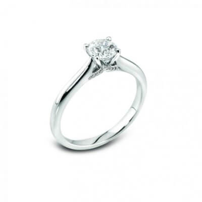Desire - 18ct white gold Engagement Ring with 0.25ct Round Brilliant cut Diamond Centre