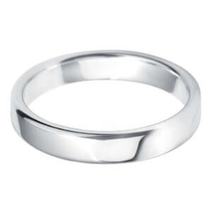 18ct White Gold 4mm Classic Court Wedding Band