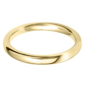 18ct Yellow Gold 2.5mm Classic Court Wedding Band