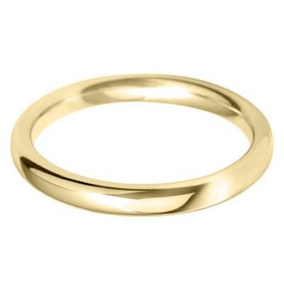 9ct Yellow Gold 2.5mm Classic Court Wedding Band