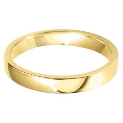 18ct Yellow Gold 3mm Classic Court Wedding Band