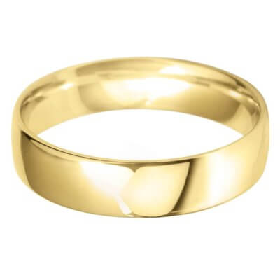 18ct Yellow Gold 5mm Classic Court Wedding Band