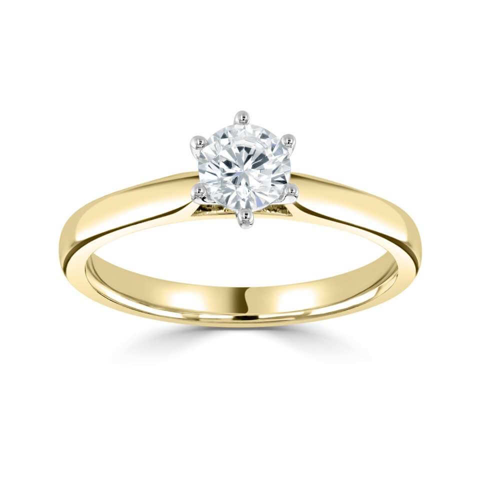 80ct Round Diamond in Vintage White Gold Engagement Ring | Exquisite Jewelry  for Every Occasion | FWCJ