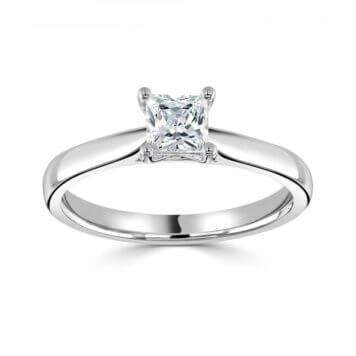 Demure - Platinum Princess cut Diamond engagement ring - main