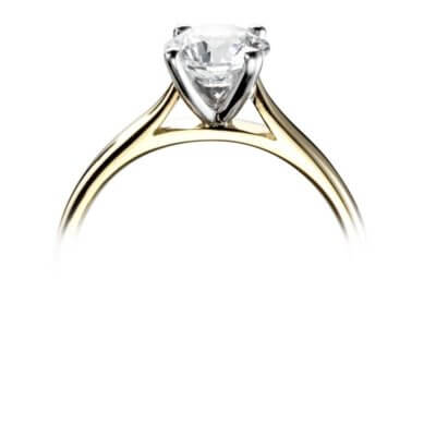 Devotion - 18ct Yellow Gold Diamond engagement ring  with 0.51ct Round Brilliant cut Diamond Centre