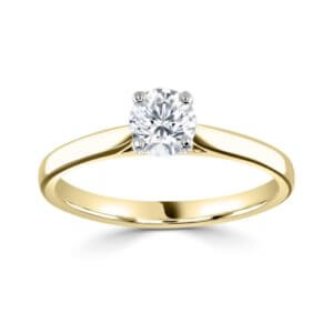 Devotion - 18ct Yellow Gold Diamond engagement ring  with 0.51ct Round Brilliant cut Diamond Centre