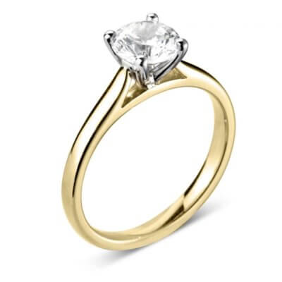 Devotion - 18ct Yellow Gold Diamond engagement ring  with 0.70ct Round Brilliant cut Diamond Centre