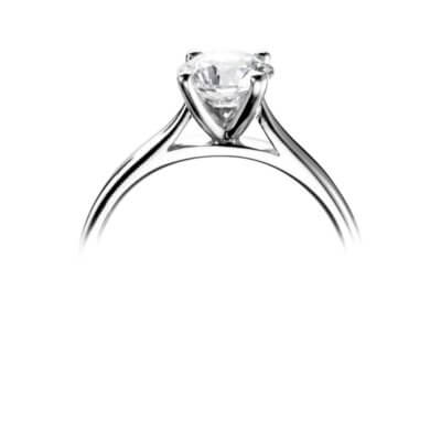 Devotion - Platinum Diamond engagement ring  with 0.70ct Round Brilliant cut Diamond Centre