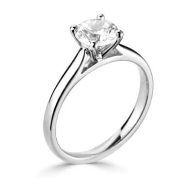 Devotion - Platinum Diamond engagement ring  with 0.70ct Round Brilliant cut Diamond Centre