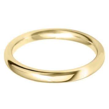 Luxury Court Wedding Band - Yellow 6mm