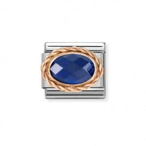 Nomination Rose Gold Blue stone
