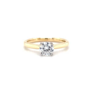 Pre-Owned 0.70ct Round Brilliant cut Diamond Classic Engagement ring set in 18ct Yellow Gold