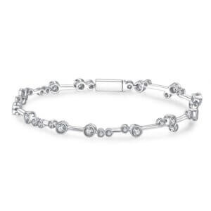 Fei Liu Bubble Bracelet in Silver Cubic Zirconia BUB-925R-401-CZ00