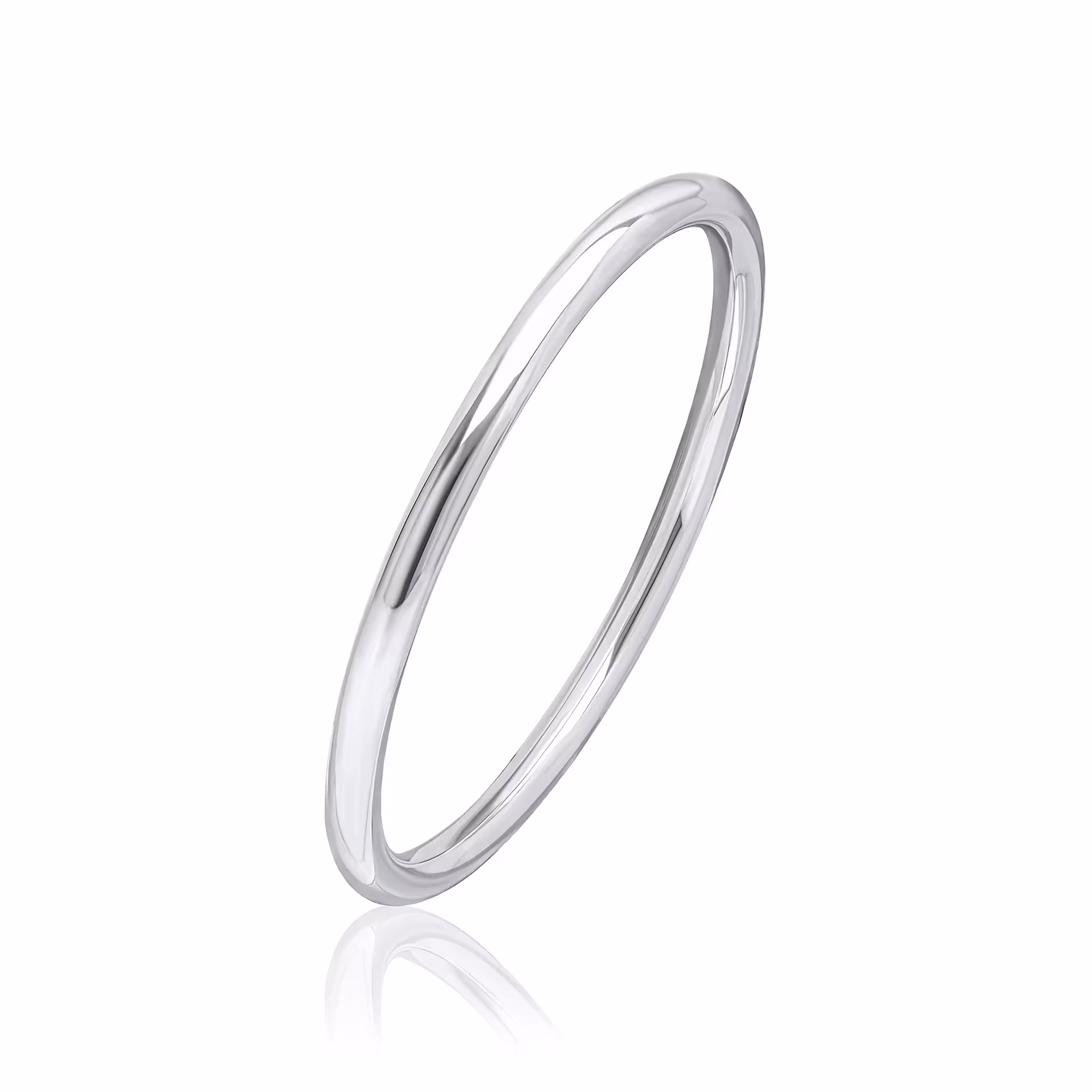 Solid Sterling Silver 5mm rounded bangle