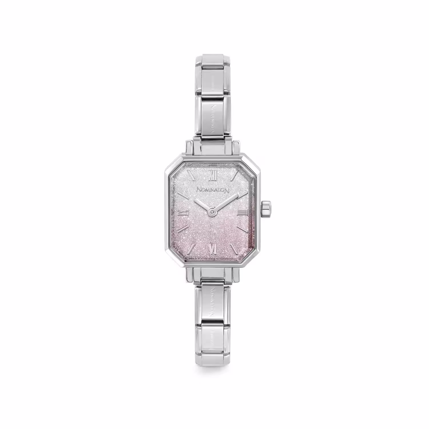 Nomination Classic Stainless Steel Time Paris watch, Fade Glitter Pink-Silver dial 076037/034
