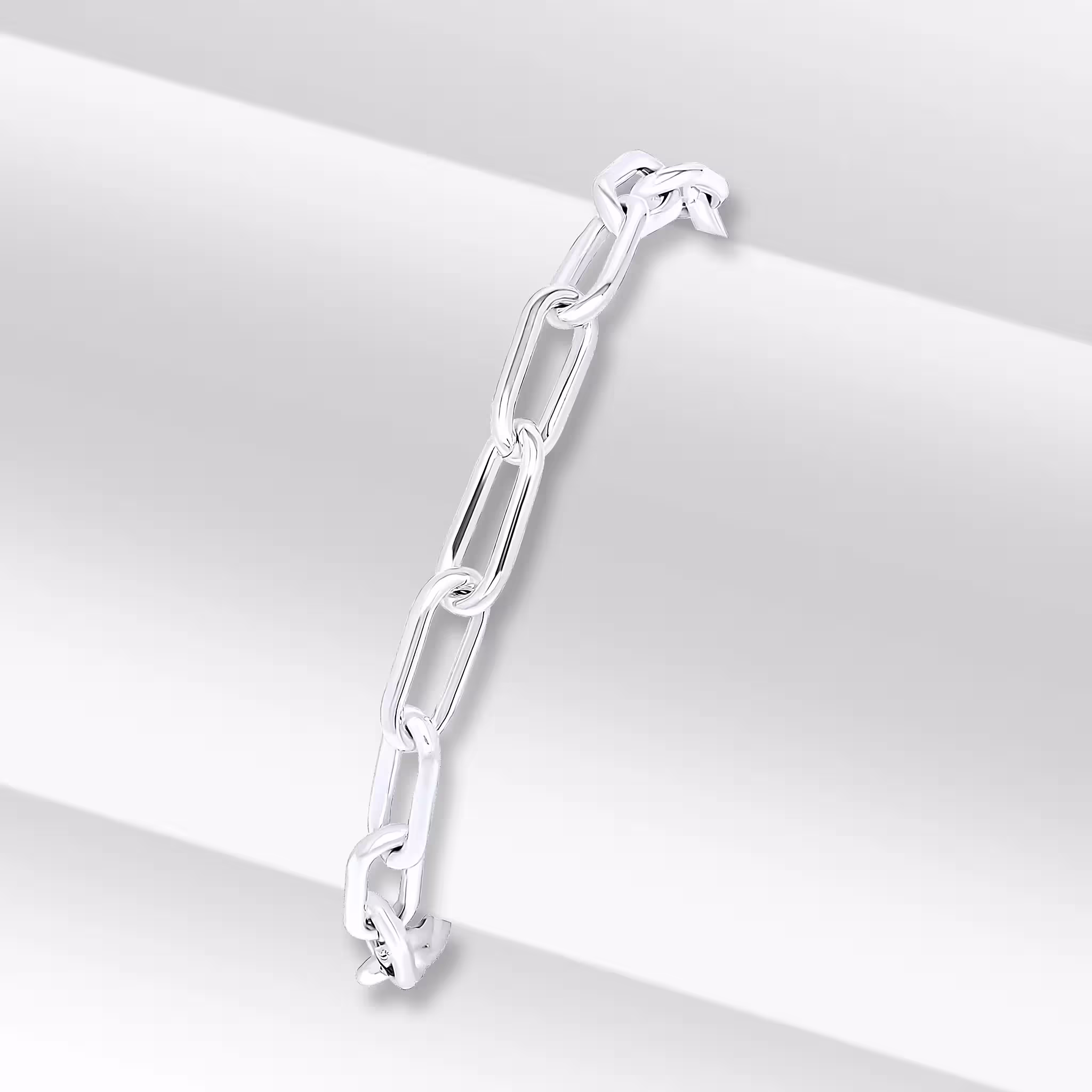 Sterling Silver 4mm Handmade Paperchain Chain Bracelet 7.5 inch